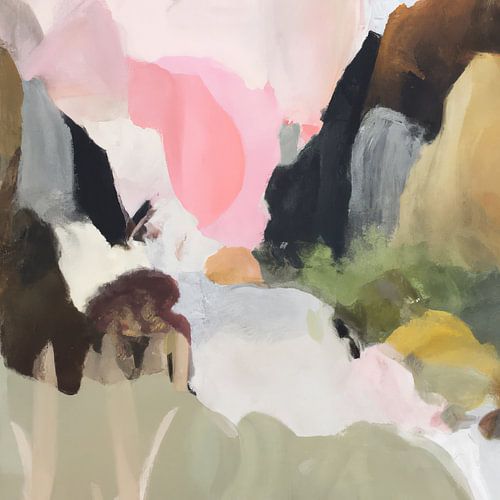 Paysage abstrait aux couleurs pastel