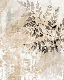 Monochrome Japandi sheet abstraction by Mad Dog Art