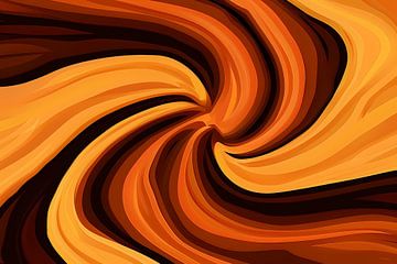 Oranje Abstracte Werveling van Art & Soul Creations