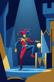 Geometric Jester Juggling under Spotlight by Markus Gann