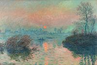 Soleil couchant sur la Seine à Lavacourt, effet d'hiver, Claude Monet