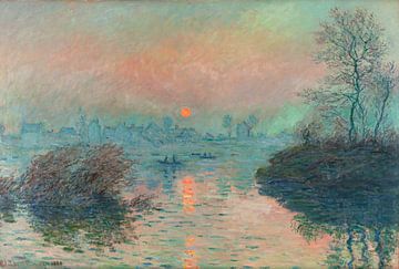 Zonsondergang op de Seine bij Lavacourt, Claude Monet