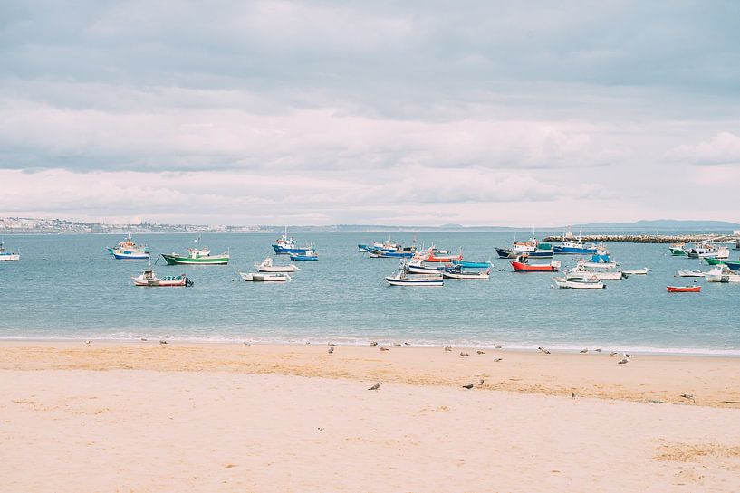 Fishing boats in Cascais, Portugal by Patrycja Polechonska