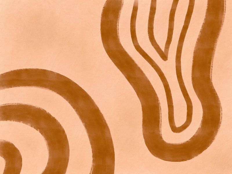 Abstract organic shapes, in brown tones by Famkes Creaties