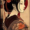Geisha enchantée, harmonie de la beauté sur Peter Balan
