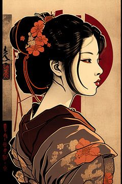 Betoverende Geisha, harmonie van schoonheid van Peter Balan