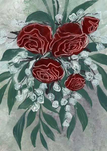 Zeldah roses rouges par Rosana Laiz Blursbyai