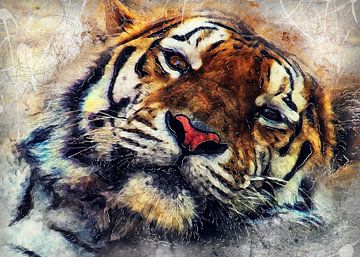 Tijger dierenkunst #tijger van JBJart Justyna Jaszke