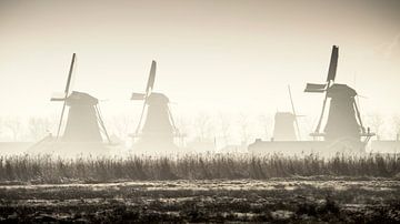 Mühlen der Zaanse Schans - atmosphärische Aufzeichnung von Keesnan Dogger Fotografie