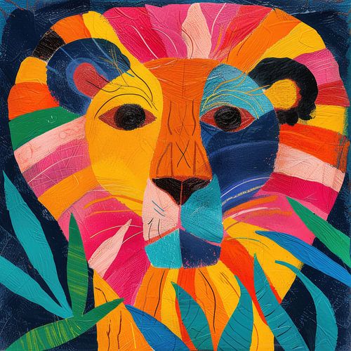 Lion Poster Print Colourful