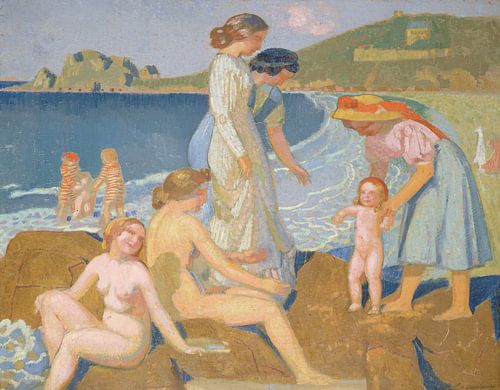 Badgasten in Perros-Guirec, Maurice Denis