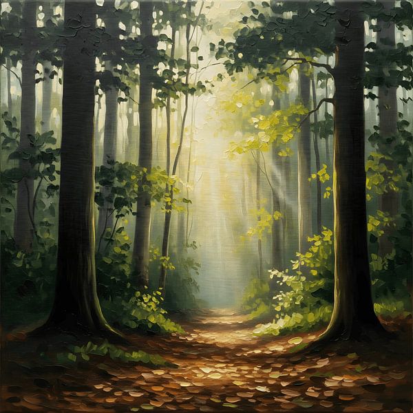 Sonnenlicht durch die Wälder von Regan Frederick