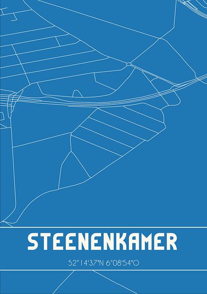 Blueprint | Map | Steenenkamer (Gelderland) by Prints of Place