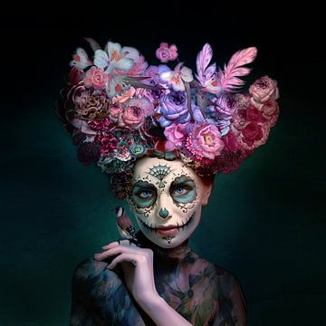 Meisje met bloemen van OEVER.ART