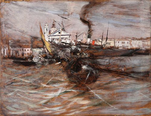 Giovanni Boldini - Rauch über der Lagune (ca. 1887)