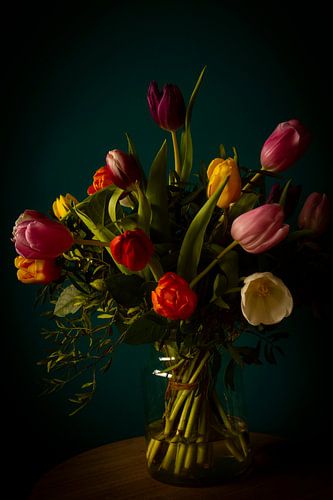 Bos kleurrijke tulpen // bloemen, natuur, stilleven // fine-art