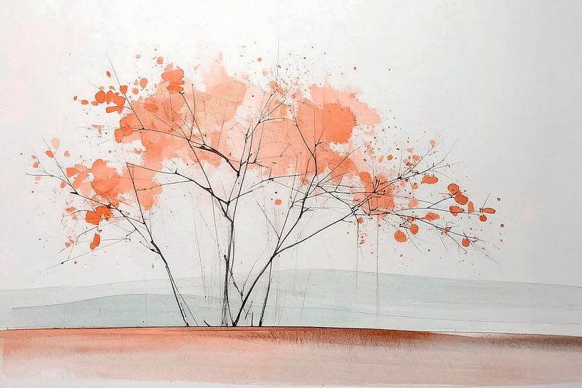 Minimalistische Zen Kunst – Natuur op haar Stilste Moment van Studio Pieternel