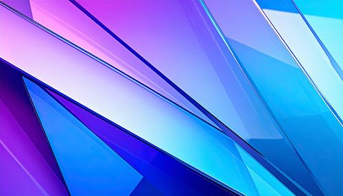 Blauwe zijde met kleuren en golven