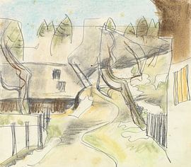 August Babberger - Höll ; Devant la maison en hiver (rue) sur Peter Balan