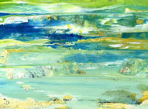 blauw groen minimalistisch landschap