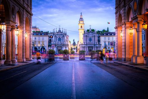 Blue Hour Enchantment: The Twin Churches of Turin