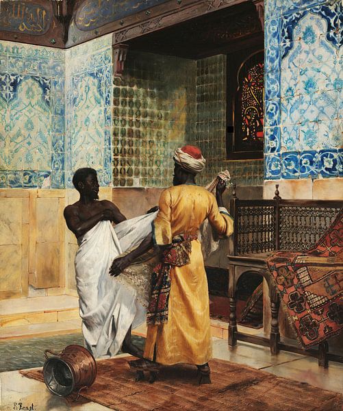 A Moor Robing After the Bath, Rudolf Ernst by Masterful Masters
