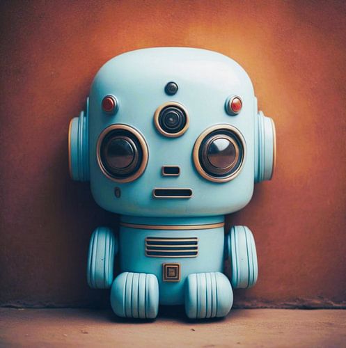 Kleiner trauriger Roboter