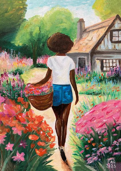 Femme dans le jardin par Studio Lof