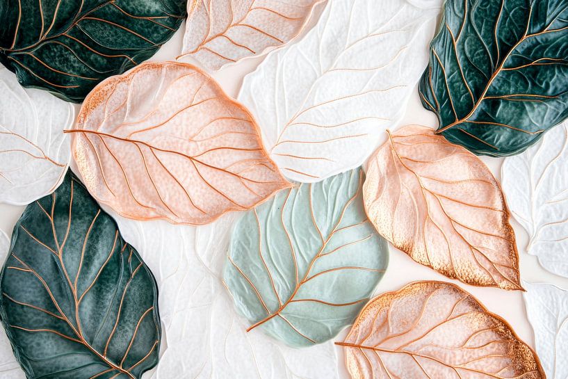 Bladeren patroon van Poster Art Shop