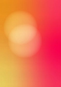 Retro jaren 70 neon kunst. Abstract kleurverloop in geel en roze van Dina Dankers