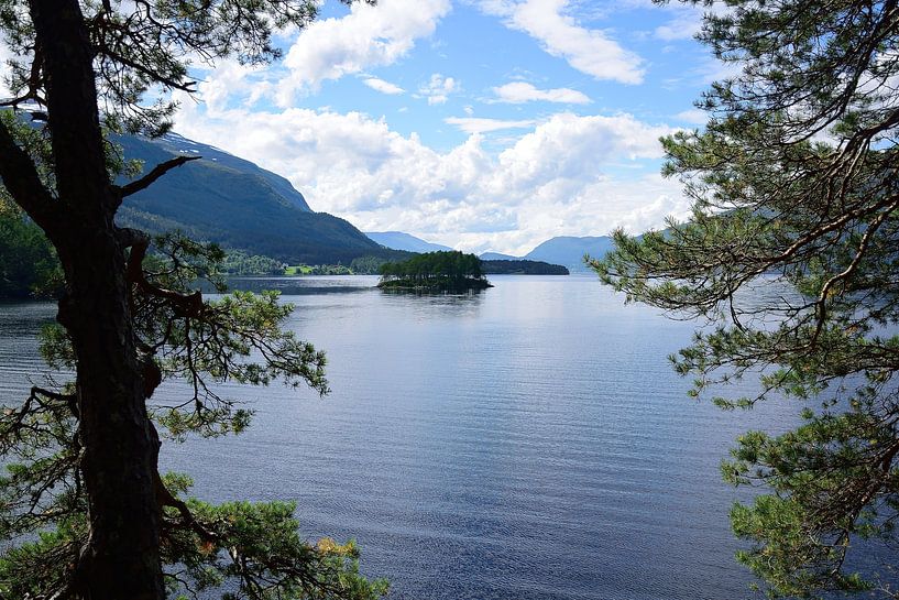 The small island Abelholmen in Lake Hornindalsvatnet by Frank's Awesome Travels