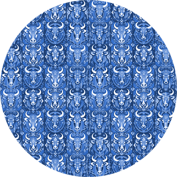Delfts blauw tegels met koeien van Wilfried van Dokkumburg