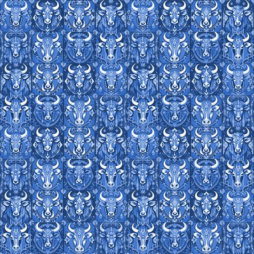 Delfts blauw tegels met koeien