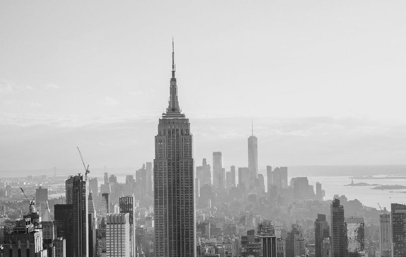 New York City View Black&White (Schwarz-Weiß) von Harm Roseboom