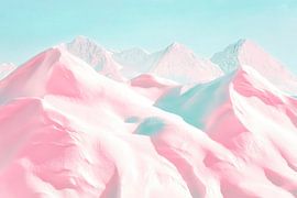 Pastel mountain view - dreamlike landscape by Poster Art Shop