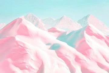 Pastel bergzicht - dromerig landschap van Poster Art Shop