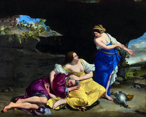 Lot en zijn dochters, Orazio Gentileschi