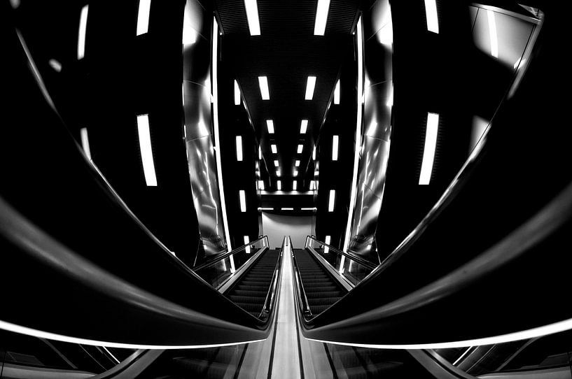 Futuristic photo of a Metro Station by Maurice Moeliker