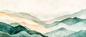 Berglandschappen Aquarel