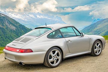 Porsche 911 sportwagen in de Alpen van Sjoerd van der Wal Fotografie