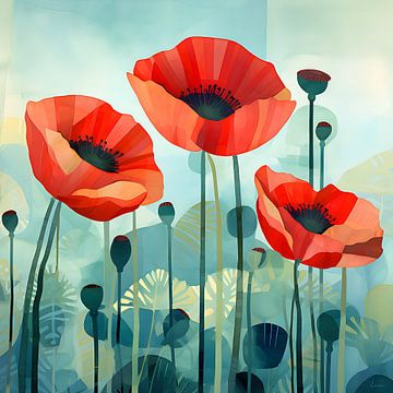 Coquelicots sur Lauri Creates