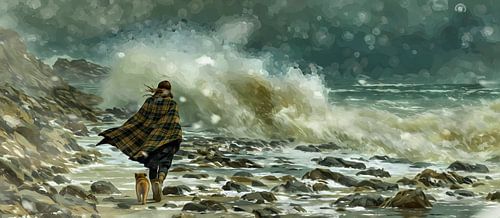 Wintersturm an der Küste