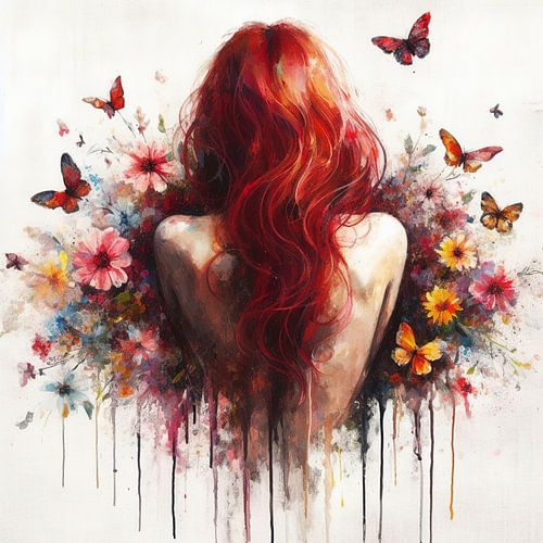 Papillon cramoisi Back Bloom sur Chromatic Fusion Studio