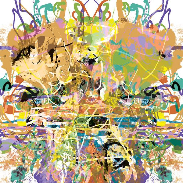 Happy Day, digitale Malerei voller Spaß und Energie. von Wilfried van Dokkumburg