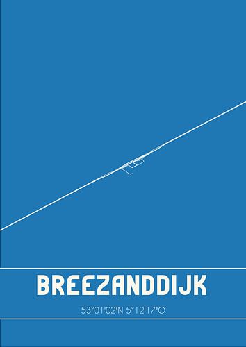Blaupause | Karte | Breezanddijk (Fryslan)