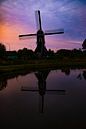 Windmolen tijdens zonsopkomst, Leerdam van Nynke Altenburg thumbnail