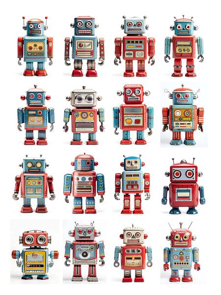 ROBOTS / BLIKKEN SPEELGOED / VERZAMELING van AHAI depARTment