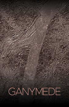 STK205477S-Solar system poster of Ganymede, a moon of Jupiter.
