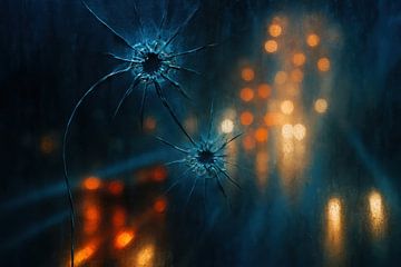 Stermvormige barsten bij stadslicht