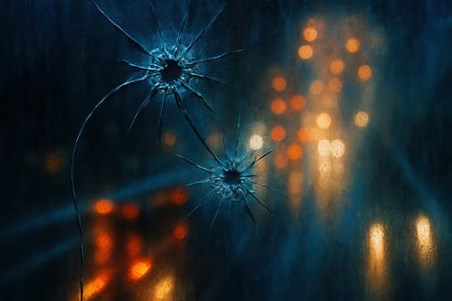 Stermvormige barsten bij stadslicht